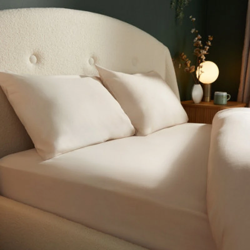 Image of Silentnight Brushed Cotton Fitted Sheet - Natural