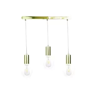 Image of Verre Bar Pendant Ceiling Light Gold, 60cm, 3x E27