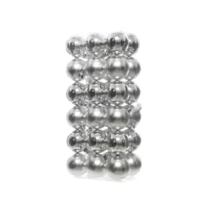 Image of Kaemingk Shiny/Matt Shatterproof Baubles (Pack of 36) (36 x 60mm) (Silver)