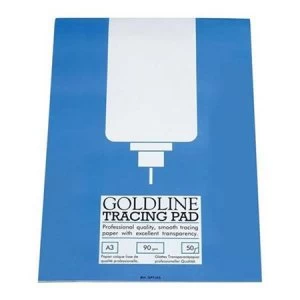 Image of Goldline Professional Tracing Pad 90gsm 50 Sheets A3 Pack of 5