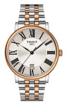 Image of Tissot Mens Carson Silver Dial Two-Tone Stainless Watch