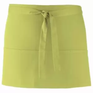 Image of Premier Ladies 'colours' 3 Pocket Apron / Workwear (pack Of 2) (one Size, Lime)