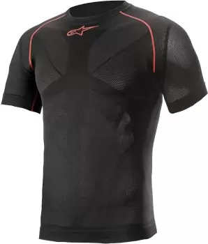 Image of Alpinestars Ride Tech V2 Functional Shirt, black-red, Size XL 2XL, black-red, Size XL 2XL