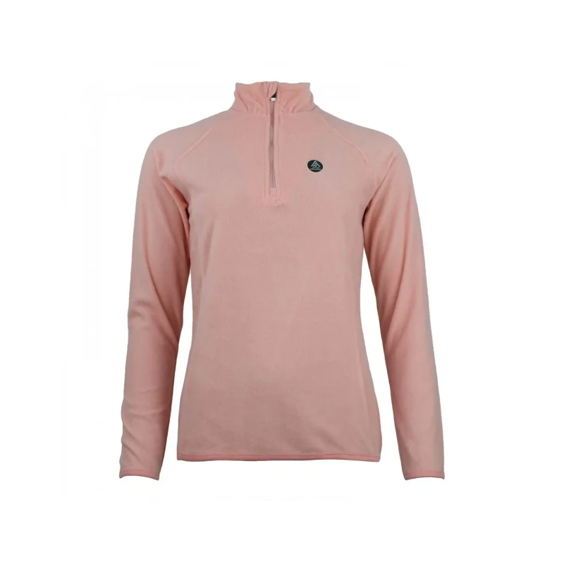 Image of Womens 1/2 zip fleece Peak Mountain Micro Rose Female XL