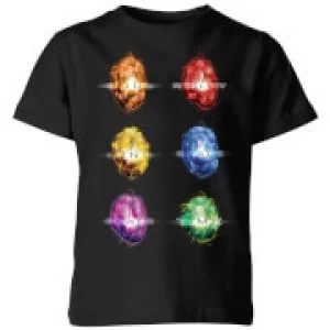 Image of Avengers Infinity Stones Kids T-Shirt - Black - 3-4 Years