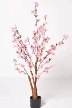 Image of Artificial Blossom Tree with Pink Silk Flowers 130cm (4'2”)