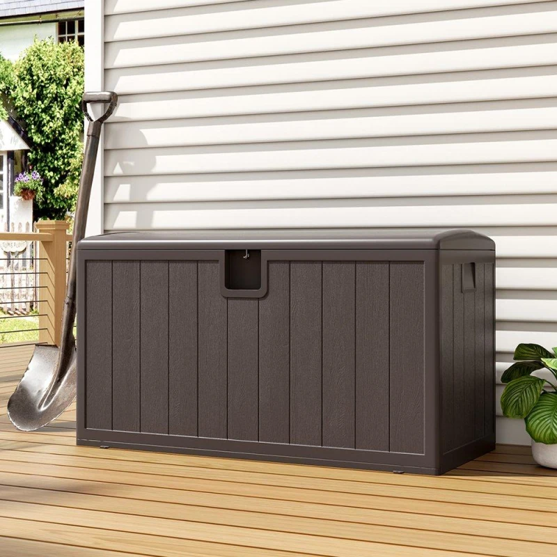Image of Breeins 105-Gallon Outdoor Deck Box Brown Brown unisex One size