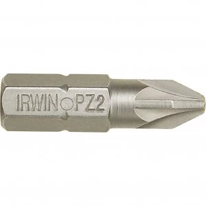 Image of Irwin Pozi Screwdriver Bit PZ2 25mm Pack of 2