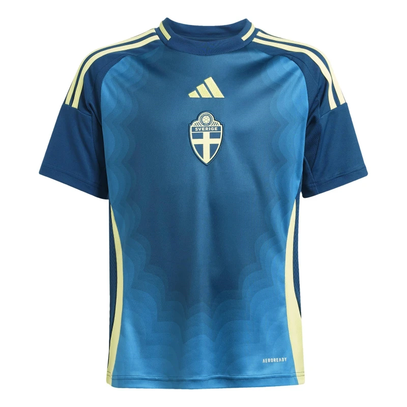 Image of adidas Replica Sweden Away Shirt 2025 Juniors Legend Marine male 7-8 Years