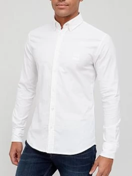 Image of Hugo Boss Mabsoot Oxford Shirt White Size M Men