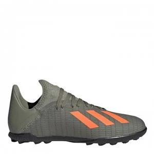 Image of adidas X 19.3 Childrens Astro Turf Trainers - Leg Green/Orange