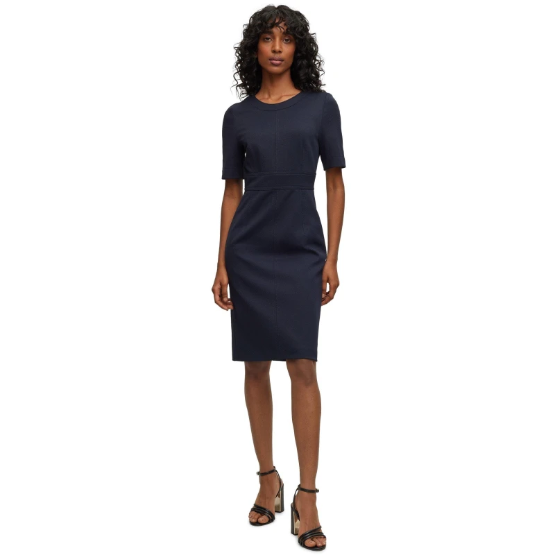 Image of Boss Womens Dirula Mini Dress Blue female 4 (XXS)