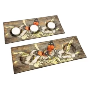 Image of Amber Butterfly Tealight Holder 3