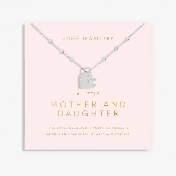 Image of Mother's Day A Little Mother Daughter Silver Plated Necklace 6929