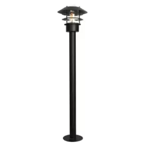 Image of Outdoor IP44 Bollard Light Black LED E27 60W Bulb Outside External Exterior