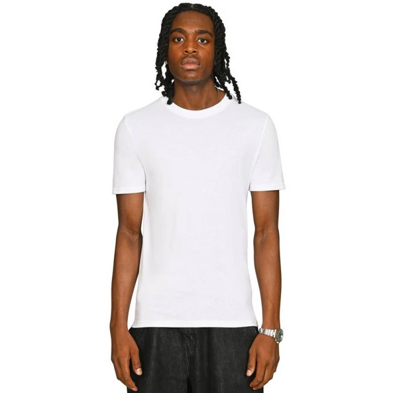 Image of Casual Classics Mens Muscles Combed Ringspun Cotton T-Shirt in White Size: XS White Male XS