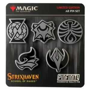 Image of PMTGSTXSET Magic the Gathering Strixhaven Emblem Augmented Reality Pin Set