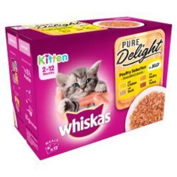 Image of Whiskas Kit Pd Plt Cat Food 12 x 85g