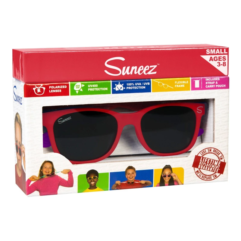Image of Suneez Polarised Sunglasses Childrens - Red Red 3-8yrs