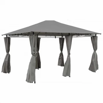 Image of Charles Bentley Art Gazebo Grey 3x4m Steel