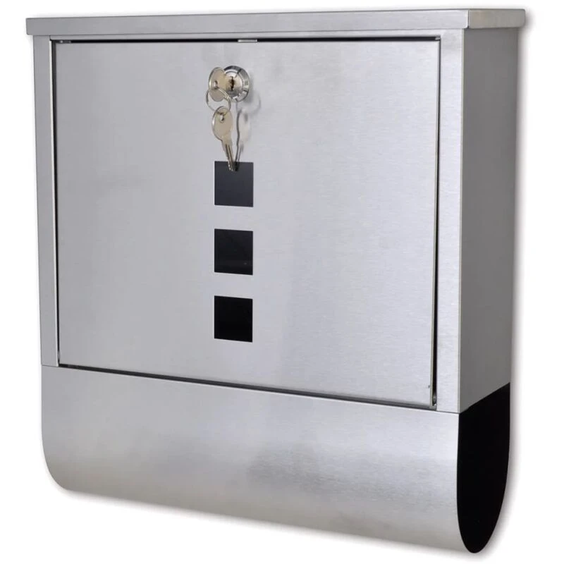 Image of VIDAXL Stainless Steel Mailbox Vidaxl 8718475910558