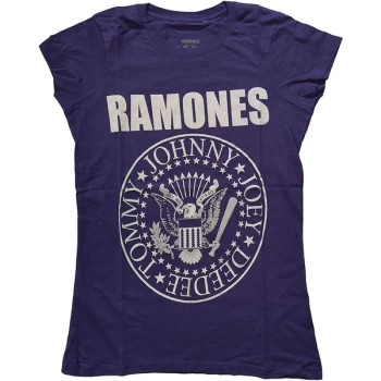 Image of Ramones - Presidential Seal Womens Medium T-Shirt - Purple
