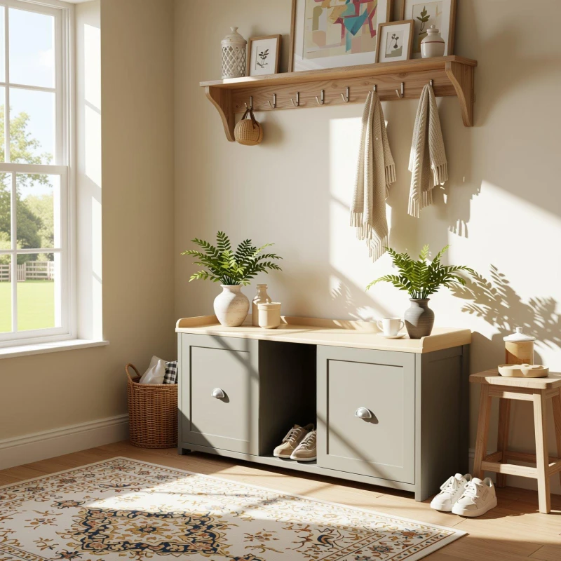 Image of Jack Wills Lancaster Shoe Storage Bench Grey unisex One Size