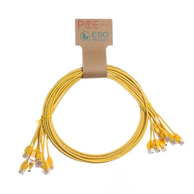 Image of Cablenet 1m Cat6 RJ45 Yellow U/UTP LSOH 30AWG Slim Snagless Booted Pat