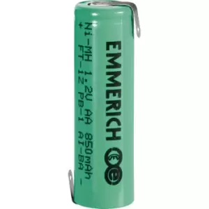Image of Emmerich 255023 NiMH AA Size 1.2V 850mAh Rechargeable Battery Tagged