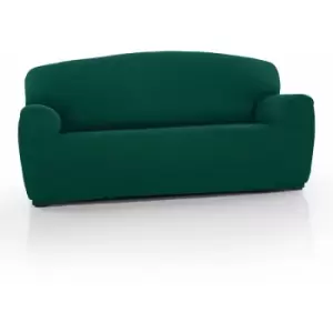Image of Three Seater 'Iris' Sofa Cover Elasticated Slipcover Protector, Green - Green - Green - Homescapes