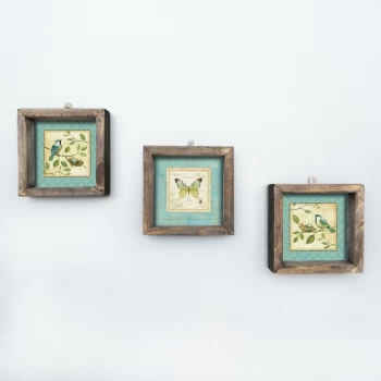 Image of UKZM019 Multicolor Decorative Framed MDF Painting (3 Pieces)