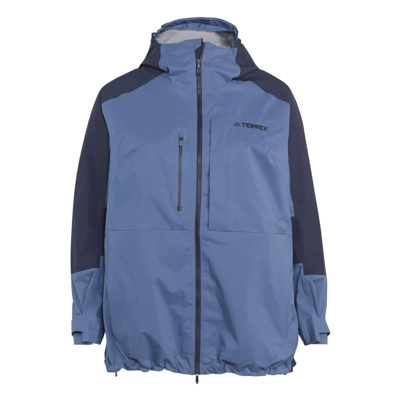 Image of adidas Terrex Xploric RAIN.RDY Hiking Jacket (Plus Size) Womens - Blue Blue XL