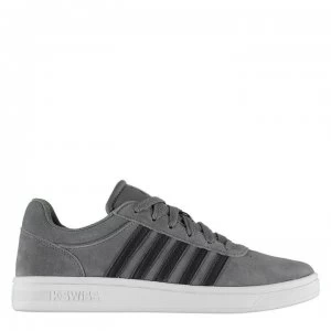 Image of K Swiss Court Cheswick Mens Suede Trainers - Shade/Caviar