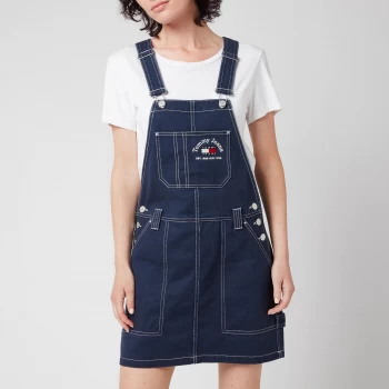 Image of Tommy Jeans Womens Tjw Timeless Dungaree Dress - Twilight Navy - L