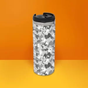 Image of Grey Camo Stainless Steel Travel Mug