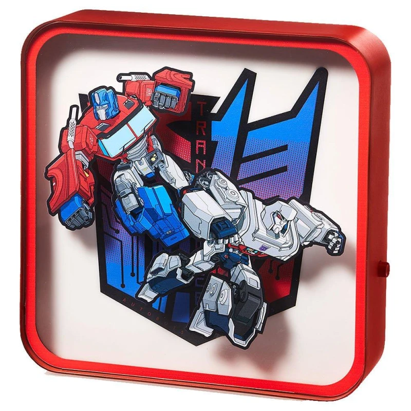 Image of Transformers Optimus Prime vs Megatron Perspex Lamp Multi unisex
