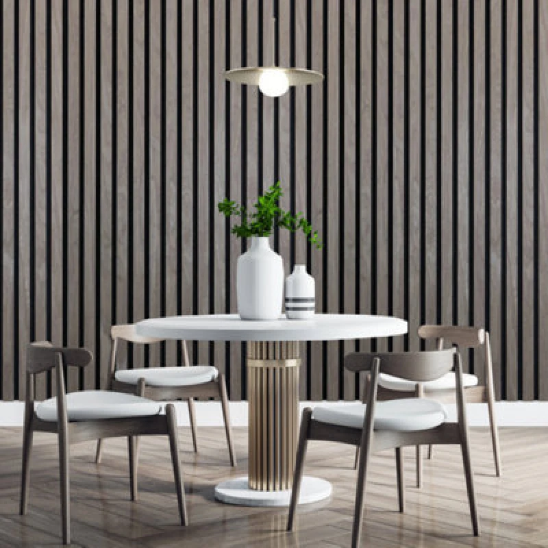 Image of Kraus Easy Living - Chestnut - Acoustic Slat Wall Panel (L) 240Cm X (W) 60Cm Single Panel - Sample Size Available