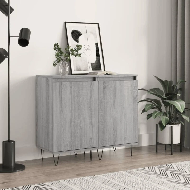 Image of VIDAXL Sideboards 2 pcs Grey Sonoma 40x35x70cm Engineered Wood Vidaxl 831065