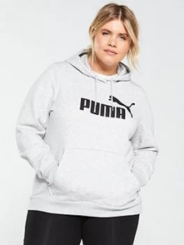 Image of Puma Curve Essentials Logo Hoodie - Grey