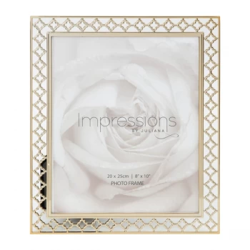Image of 8" x 10" - Lattice Cut Metal Photo Frame