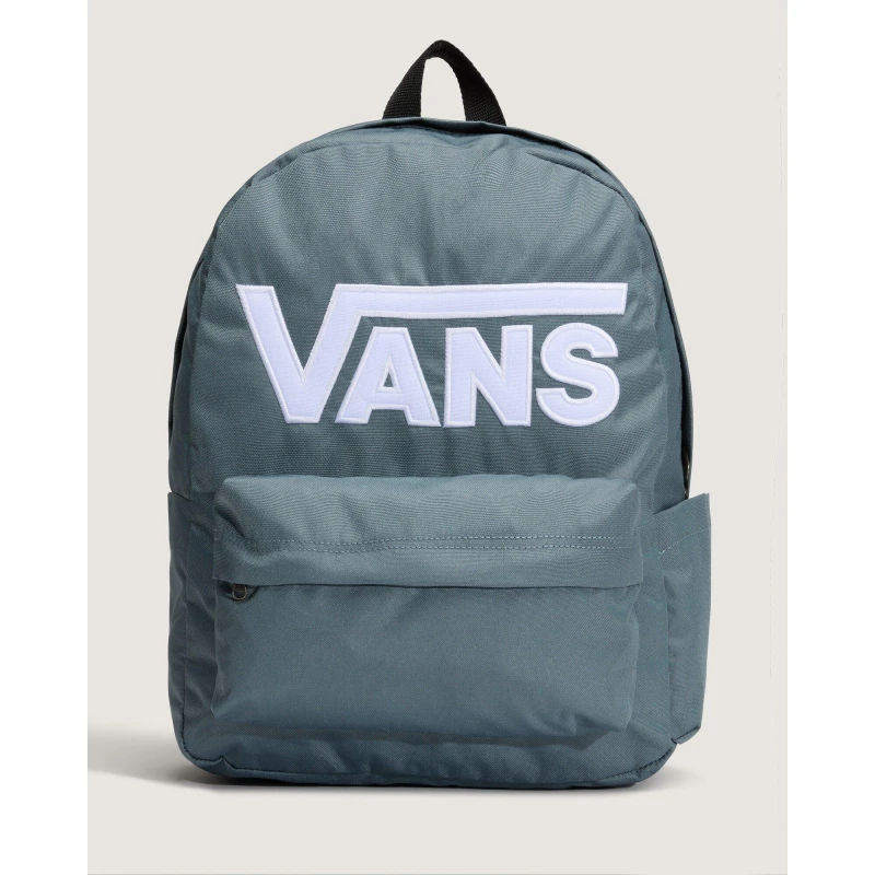 Image of Vans Old Skool Drop V Backpack with Embroidered Logo Blue-Grey Women ONE SIZE