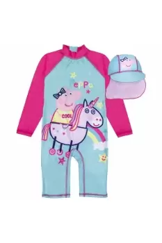 Image of Unicorn Sun Protective One Piece Swimsuit Set