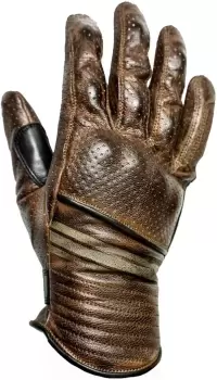 Image of Helstons Corporate perforated Summer Motorcycle Gloves, brown, Size M L, brown, Size M L