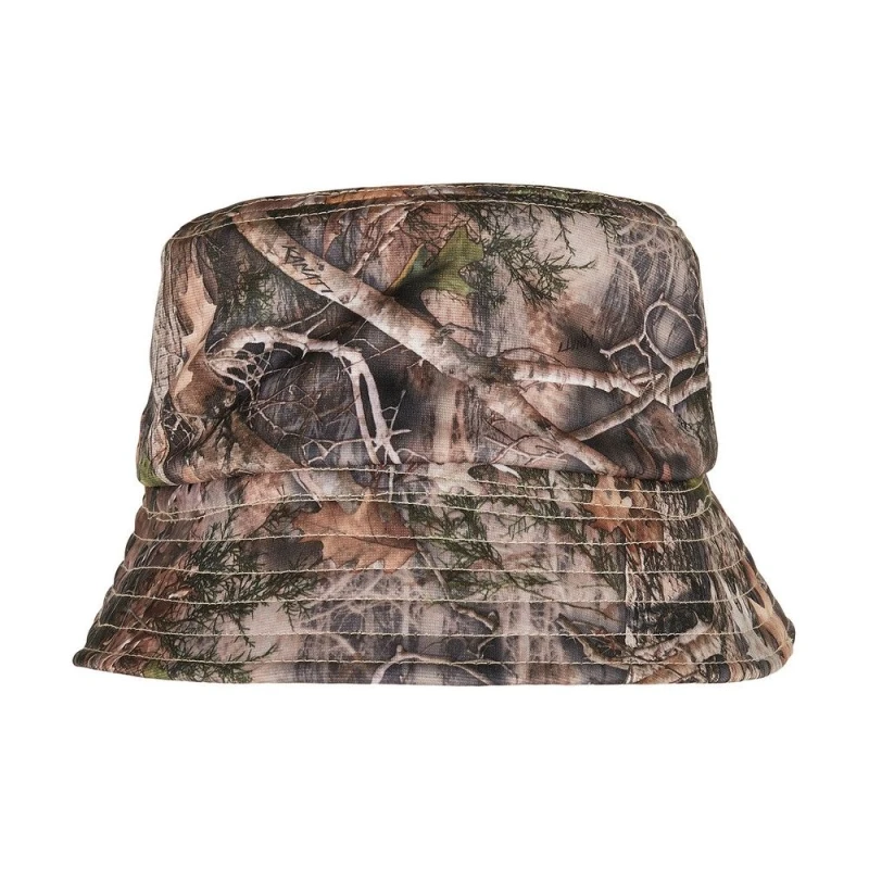 Image of Flexfit Flexfit Men Camo Sherpa Reversible Bucket Hat in Brown Brown One Size Male 5063300285015