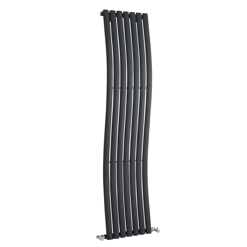 Image of Balterley Vertical Single Panel Radiator2164 BTU Anthracite 1785mm x 413mm Grey