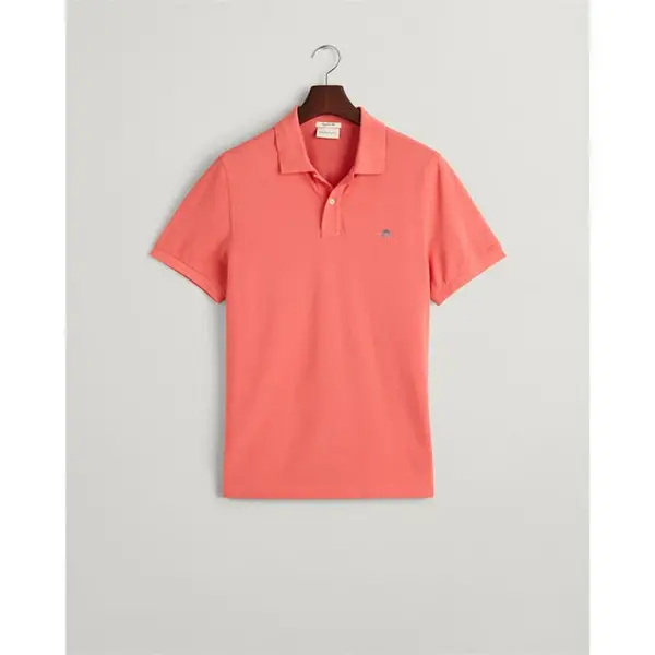 Image of Gant Shield Piqu Polo Shirt - Pink S