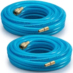Image of Compressed Air Hose 2Pcs Rubber 1/4" 10m 15bar