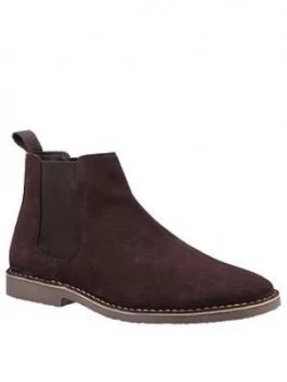 Image of Hush Puppies Eddie Suede Chelsea Boots - Brown, Size 9, Men