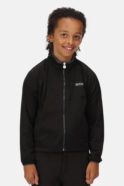 Image of Regatta Stretch Extol 'Junior Highton Lite II' Full Zip Fleece Black