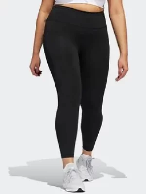 Image of adidas Optime Training Tights (plus Size), Black, Size 2X, Women